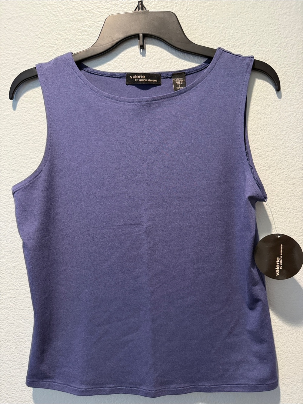 Valerie Stevens Sleeveless Knit Tank — Purple